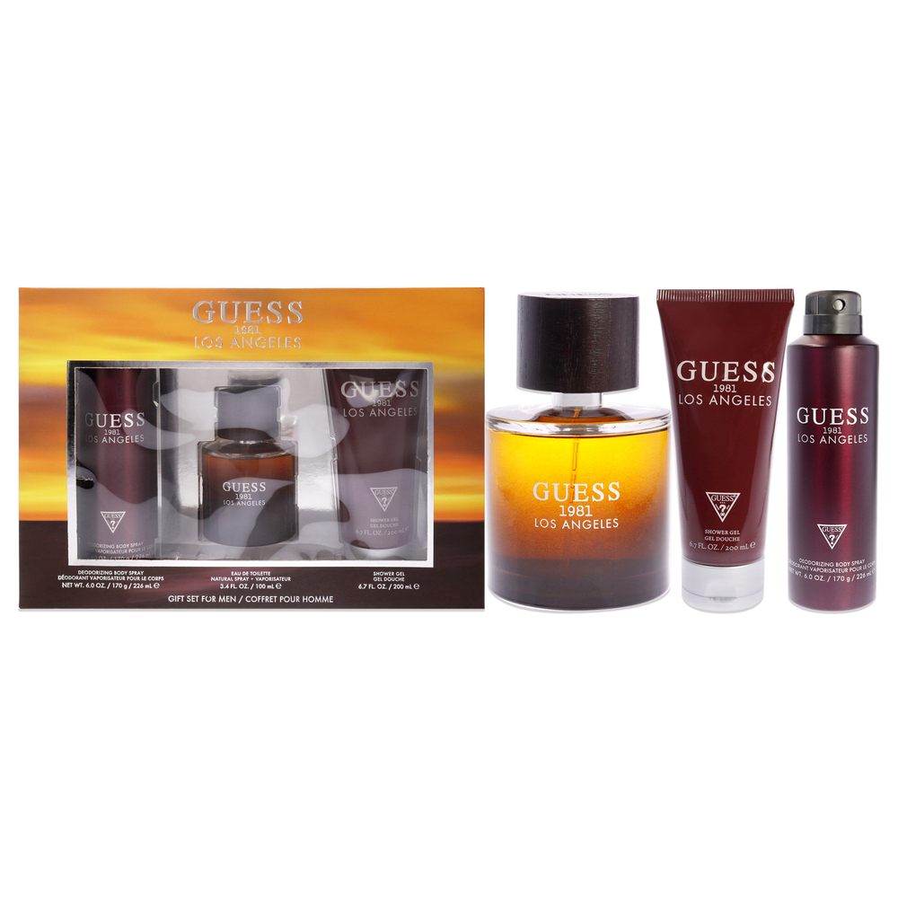 Guess 1981 Los Angeles by Guess for Men - 3 Pc Gift Set